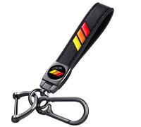 Annloysky Black Leather Car Keychain Metal Car Keyring Compatible with Toyota TRD Camry RAV4 Corolla Accessories, Keychain Keyring Family Present for Toyota Owners
