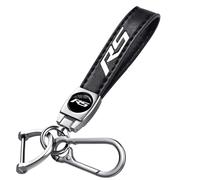 Annloysky Leather Metal Car Keychain Keyring Compatible with Chevy Camaro RS Car Accessories