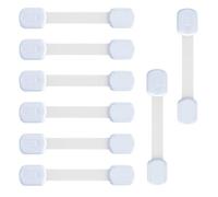 Annlpoy 8 x Baby Safety Lock, Child Safety Cupboard Drawer Block, No Drilling, Child Protection for Cupboards, Fridges, Toilets - Easy Installation, White