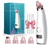 Annmiir Blackhead Remover Vacuum 5 Suction Power Mode Blackhead Remover Tool Rechargeable Black Head Remover for Face with 5 Suction Heads Pore Vacuum Cleaner Acne Pimple Whitehead Extractor