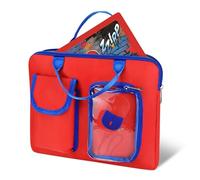 Annmore 8-10 Inches Sleeve Tablet Bag, with Handle, Red/Blue