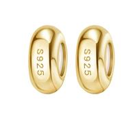 Annmors Gold double positioning beads Charm for 925 Sterling Silver Women Charm Bracelet Necklace Pendant Jewellery Making