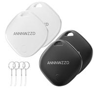 ANNNWZZD Air-Tag 4 Pack Item Finders with Apple Find My APP (iOS Only) Air Tags Help You Track Your Keys, Wallet, Luggage, Backpack, Super Lightweight, Comes with 4 Beautiful Keyrings