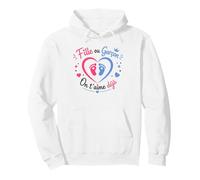 Annonce grossese bébé baby shower fille ou garcon Pullover Hoodie