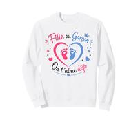 Annonce grossese bébé baby shower fille ou garcon Sweatshirt