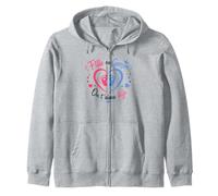 Annonce grossese bébé baby shower fille ou garcon Zip Hoodie