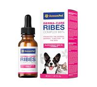 AnnonPet® Derma-Care Ribes Complex 95% - Supplement for Dogs and Cats, Supports Skin and Coat - Omega 3 for Dogs - Vitamin E for Healthy Skin - Supplement for Dog and Cat Dermatitis 30 ml