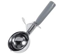 annotebestus Non Slip Ice Cream Scoop, Fruit Mash Ice Cream Ball Spoon with Plastic Handle, Children Dining Container for Dessert, Mashed Potatoes, Fruits, Cookie Dough etc. Stainless Steel 7.2cm