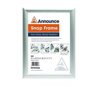 Announce A4 Snap Frame (25mm anodised Aluminium Frame, Wall fixings Included) PHT01808