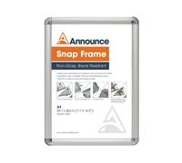 Announce by 5 Star A3 Snap Frame 25mm Chrome Effect Crnr AA10250