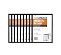 Announce Magnetic Frame A4 Black (Pack of 10) AA01848