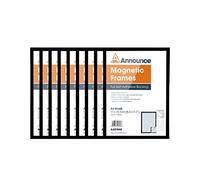 Announce Magnetic Frame A4 Black (Pack of 10) AA01848