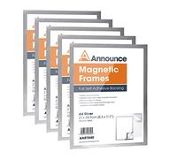 Announce Magnetic Frame A4 Silver (Pack of 5) AA01841