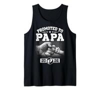 Announcement Promoted to Papa 2026 New Baby First Time Dad Tank Top