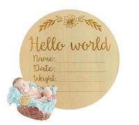 Announcement Sign Keepsake | Wooden Birth Name Date Recording Sign | Photography Props Keeping The Child Mmoment for Living Room, Bedroom