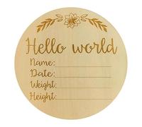 Announcement Sign Keepsake | Wooden Toddler Birth Announcement Sign - Boys and Girls Moment Parents Souvenir Novelty Keepsake for Study Room, Bedroom