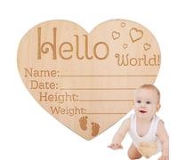 Announcement Sign - Sign, Baby Announcement for Babies | Hello Wooden Sign Birth Announcement, Nursery Gift Sign by b