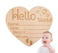 Announcement Sign,Wooden Announcement Sign for Hospital | Name Sign for Hospital, Wooden Welcome Baby Sign for New Baby