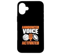 Announcer Voice Activated A Sportscaster Sports Broadcaster Case for iPhone 16 Plus