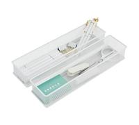 Annova Mesh Drawer Cabinet and Shelf Organizer Bins Storage Basket School Office Supply Holder Tray- Set of 2 (White, 30x7.5x5 cm)