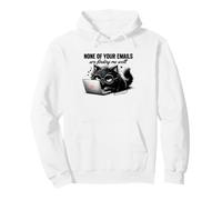 Annoyed Cat Laptop Emails Feline Humor Design Pullover Hoodie