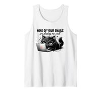 Annoyed Cat Laptop Emails Feline Humor Design Tank Top