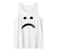 Annoyed Sad Face - Minimal Black Drawing Tank Top