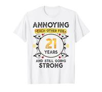 Annoying Each Other 21 Years Funny 21st Wedding Anniversary T-Shirt