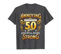 Annoying Each Other 50 Years Funny 50th Wedding Anniversary T-Shirt, Men, Dark Heather Grey, 6X-Large