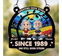 Annoying Each Other Customized Sun Catchers - Annoying Each Other Since and Still Going Strong Custom Couple Hanging Suncatcher for Husband Wife, for Holiday Anniversary Birthday Gifts for Him Her