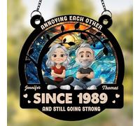 Annoying Each Other Personalized Hanging Ornament - Annoying Each Other Since and Still Going Strong Personalized Hanging Acrylic Sign for Couple Ornament, for Wedding Keepsake Gift for Him Her