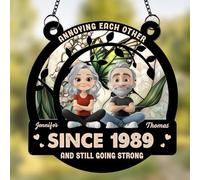 Annoying Each Other Personalized Ornamen - Annoying Each Other Since and Still Going Strong Personalized Acrylic Hanging Decoration for Grandma Grandpa Dad Mom Family Friends, for Couple Wedding Gift
