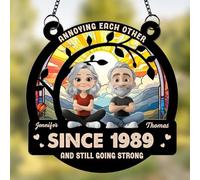 Annoying Each Other Personalized Suncatcher - Annoying Each Other Since and Still Going Strong Custom Acrylic Suncatchers for Women Men Friend, for Sweet Anniversary or Birthday Gift