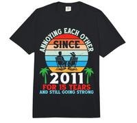 Annoying Each Other Since 2011 and 15th Marriage Anniversary Comfort Colors Adult Heavyweight T-Shirt