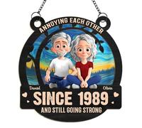 Annoying Each Other Since and Still Going Strong - Personalized Window Hanging Suncatcher, Annoying Each Other Since Personalized Gift, Couple Gift, Personalized for Wedding Keepsake