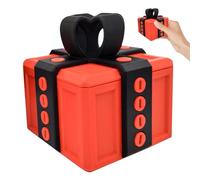 Annoying Gift Box, Prank Box, Annoying Gift Box, 3D Printed Prank Screw Box Gift Box, Prank Gift Box for Christmas, for Family and Friends (Black + Red)