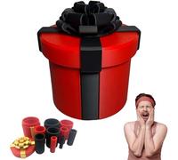 Annoying Gift Box | Prank Box with Nested Screws, The Annoying Present Box - Reusable & Hard to Open Novelty Gift, Fun Christmas & Birthday Gag for Adults, Fun Party Game Challenge (Red & Black)