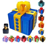 Annoying Gift Box, The Annoying Present, Finger in Annoying Box Funny Prank Gag Gift, Funny 3D Printed Mystery Gift Boxes for Birthday, Christmas, Halloween(Blue Yellow)
