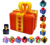 Annoying Gift Box, The Annoying Present, Finger in Annoying Box Funny Prank Gag Gift, Funny 3D Printed Mystery Gift Boxes for Birthday, Christmas, Halloween(Red Yellow)