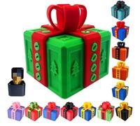 Annoying Gift Box, The Annoying Present, Finger in Annoying Box Funny Prank Gag Gift, Funny 3D Printed Mystery Gift Boxes for Birthday, Christmas, Halloween(Green Red)