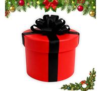Annoying Gift Box with Screws, Annoying Nested Screw Gift Box with 10 Layers Screw-Tight Prank Boxes for Cash, Money, Notes & Small Surprises (Red Box + Black Ribbon,One Size)