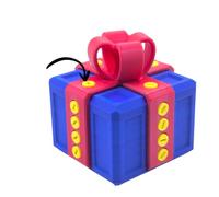 Annoying Gift Box with Screws, Annoying Present Puzzle Box Toy Surprise Funny Prank Gift Box Money Card Container Novelty (Blue Box with Red)