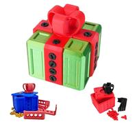 Annoying Gift Box with Twist Storage, Funny 3D Printed, Screws, Puzzle, Assorted Colours - Gag Prank Novelty Gift Wrap Box for Christmas Valentine's Day Easter Birthday Desktop Ornament (green+red)