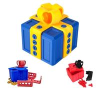 Annoying Gift Box with Twist Storage, Funny 3D Printed, Screws, Puzzle, Assorted Colours - Gag Prank Novelty Gift Wrap Box for Christmas Valentine's Day Easter Birthday Desktop Ornament (blue+yellow)