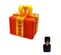 Annoying Gift Box With Twist Storage - Funny 3D Printing Puzzle Box, Novelty Gift Wrap Box for Small Gift, Christmas,Adults (Orange/Gold)