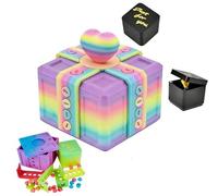 Annoying Gift Box With Twist Storage, Gag Prank Novelty Gift Wrap Box with Screws Educational, Finger in Annoying Box Funny Prank Gag Gifts for Christmas Fools' Day, Office Joke (Rainbow)