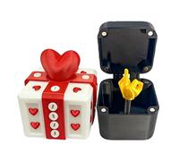 Annoying Gift Box With Twist Storage, Middle Finger Gifts, Hilarious Middle Finger Surprise Gift Box, Spoof Hand Prank Pop Up Prop with Box for Adults Valentine's Day April Fool's Day (B)