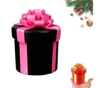 Annoying Nested Screw Gift Box, 3D Printed Prank Box for Cash & Surprises, Reusable, for Birthday, Christmas & Fun Party Game (Black-Pink)