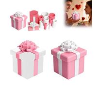Annoying Nested Screw Gift Box 3D Printed Puzzle Boxes for Present Hilarious Screw Challenge Boxes Funny Box Reusable for Birthday Valentine's Day Holiday & Fun Party Game (Pink+White)