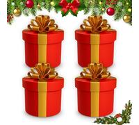 Annoying Nested Screw Gift Box - Annoying Gift Box with Screws, Hides Cash & Small Surprises & Customizable Difficulty (Red*4Pcs,One Size)